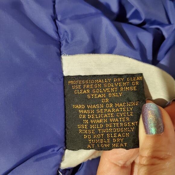 Vtg Eddie Bauer Mens Goose Down Insulated Puffer Lined Nylon Jacket Size L 80s - Picture 14 of 15